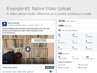Example #3: Native Video Upload
A video about music influence on a poetry professor’s work.
 