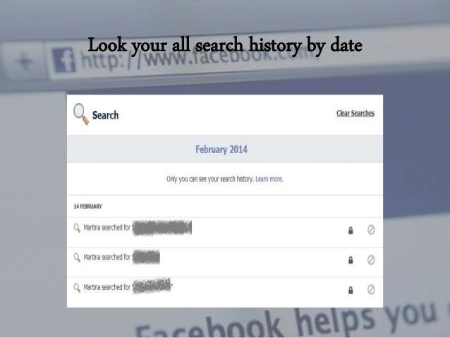 Facebook View and Delete Search History