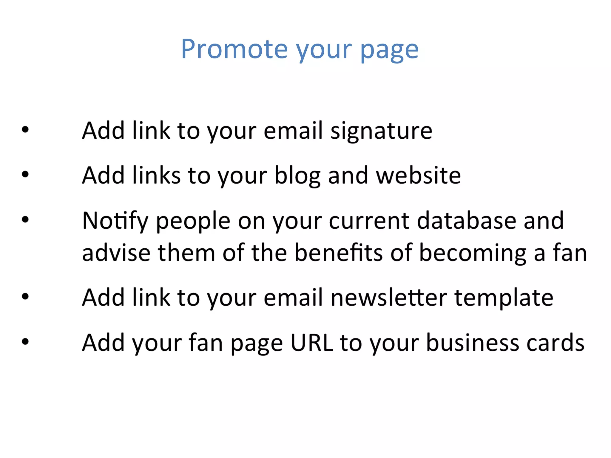Promote your page 