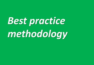 Best practice
methodology
 