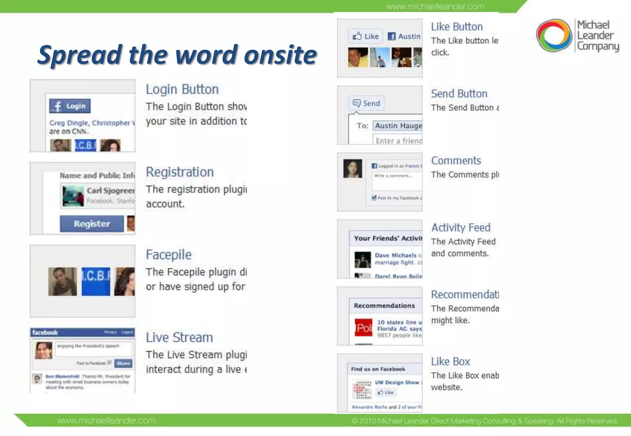 Spread the word onsite
 