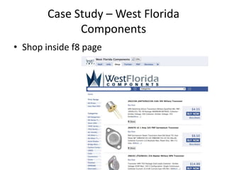 Case Study – West Florida ComponentsShop inside f8 page