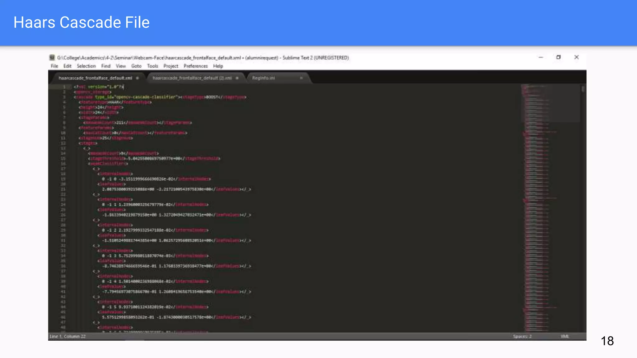 Haars Cascade File
18
 