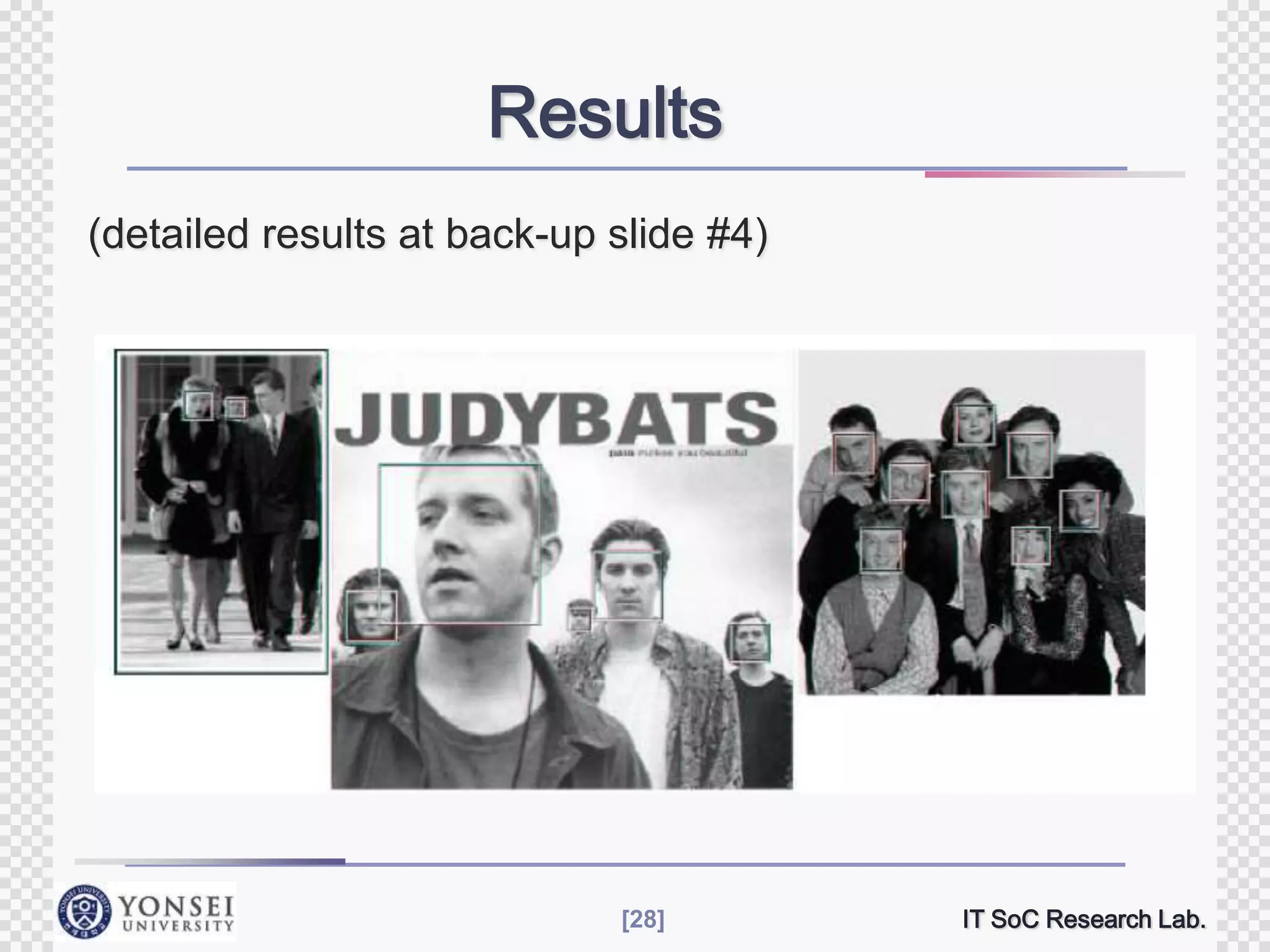 Results
(detailed results at back-up slide #4)

[28]

IT SoC Research Lab.

 