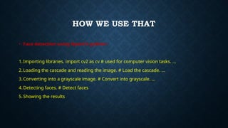 face detect ppt.pptx face detection ppt. | PPT