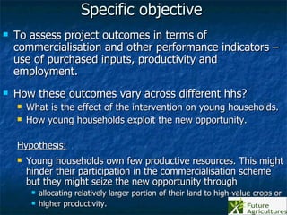 Hhs Performance Smallholder Commercialization, Performance and Household Demographic ...