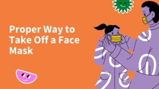 Proper Way to
Take Off a Face
Mask
 