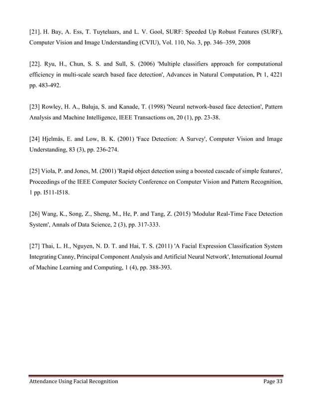 Attendance Using Facial Recognition