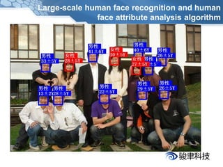 Large-scale human face recognition and human
              face attribute analysis algorithm
 