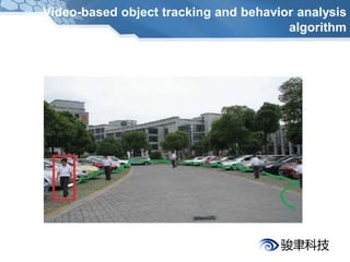 Video-based object tracking and behavior analysis
                                       algorithm
 