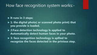 Face recognition | PPTX