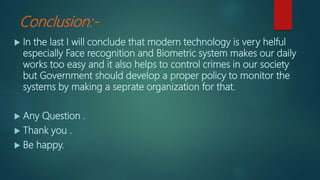 Face recognition | PPTX