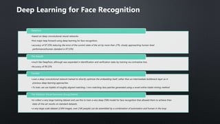 Deep learning on face recognition (use case, development and risk ...
