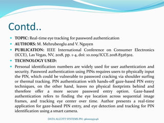 Face recognition, eye blink for password authentication | PDF