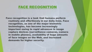 Face recognition ppt | PPTX