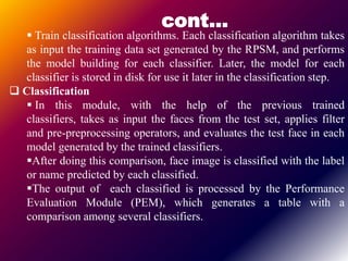 Train Classifier Face recognition technology | PPTX