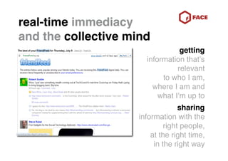 real-time immediacy
and the collective mind
                                  getting
                       information t...
