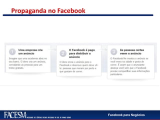 Facebook para Negócios
Propaganda no Facebook
 
