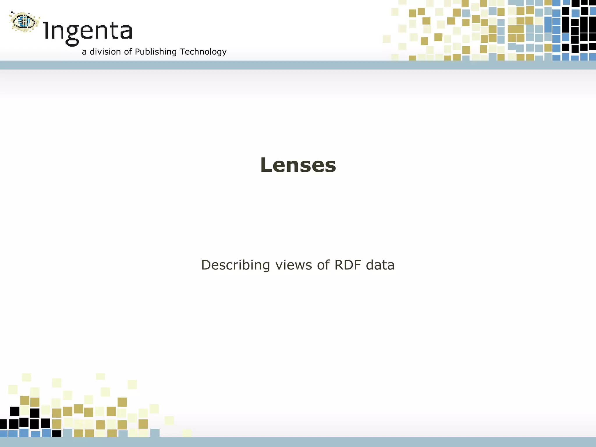Lenses Describing views of RDF data 