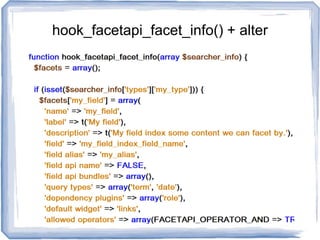 hook_facetapi_facet_info() + alter
 