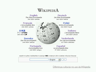 Diferenças culturais no uso da Wikipedia
 