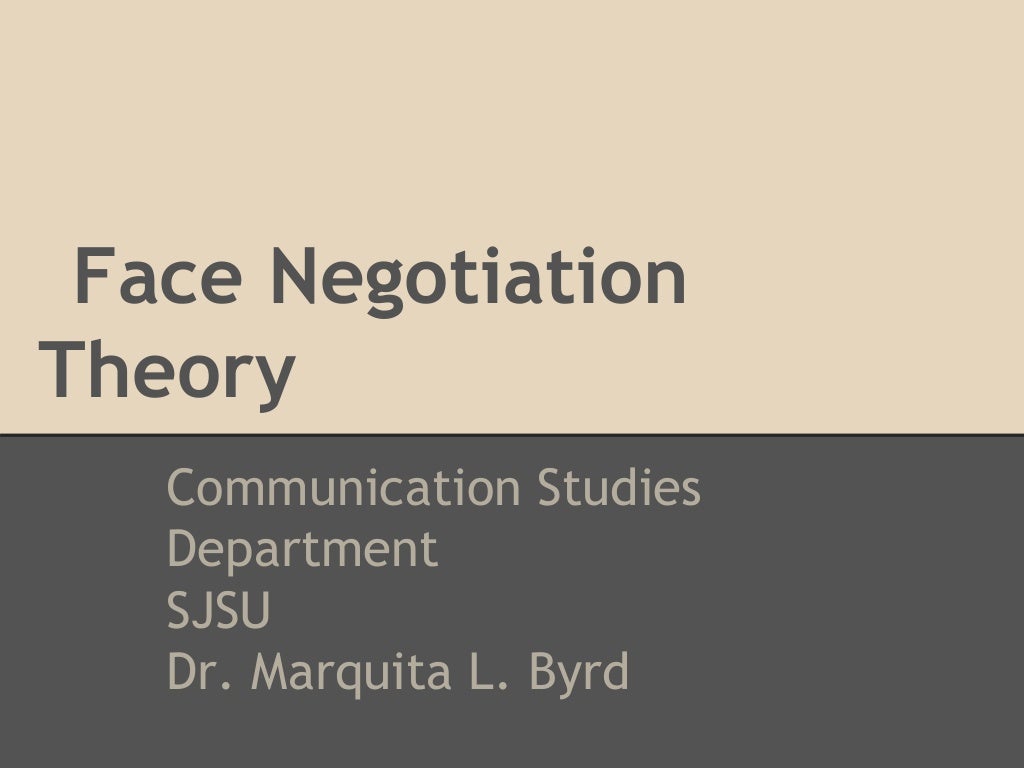 Face Negotiation Theory
