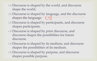 Facets of discourse analysis | PPT
