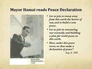 Mayor Hamai reads Peace Declaration
 