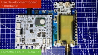 Use development board
+ modules!
ESPectro + LoRa + Alora Kit
 