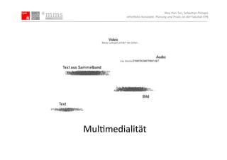 Wey-­‐Han	
  Tan,	
  Sebas.an	
  Plönges	
  
            ePor5olio-­‐Konzepte.	
  Planung	
  und	
  Praxis	
  an	
  der	
  Fakultät	
  EPB	
  




Mul.medialität	
  
 