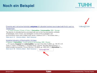 Dezember 2014 Universitätsbibliothek, Thomas Hapke 
Gedruckten Volltext via Linking-Dienst 
Klassische Katalog-Oberfläche!  