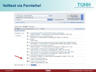 Dezember 2014 Universitätsbibliothek, Thomas Hapke 
Zur GBV-Datenbank 
Linkresolver  