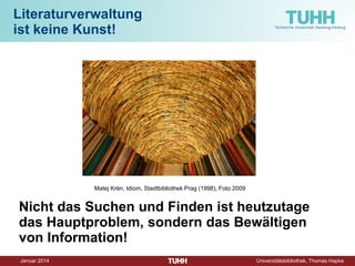 Dezember 2014 Universitätsbibliothek, Thomas Hapke 
Spielen mit Suchbegriffen in der Fach-Datenbank TEMA 2 
 