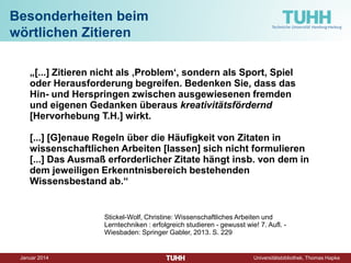 Dezember 2014 Universitätsbibliothek, Thomas Hapke 
Ein Blick in Citavi  