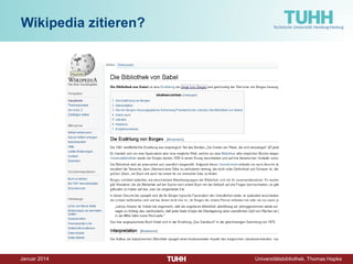 Dezember 2014 Universitätsbibliothek, Thomas Hapke 
Ein Blick in Citavi  