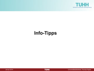 Dezember 2014 Universitätsbibliothek, Thomas Hapke 
Wikipedia richtig zitieren!  