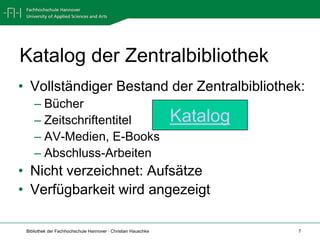 Katalog der ZentralbibliothekVollständiger Bestand der Zentralbibliothek:BücherZeitschriftentitelAV-Medien, E-BooksAbschluss-ArbeitenNicht verzeichnet: AufsätzeVerfügbarkeit wird angezeigtKatalog