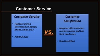 Customer Service
vs.
 