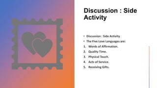 Discussion : Side
Activity
 