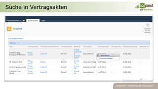 Suche in Vertragsakten
 