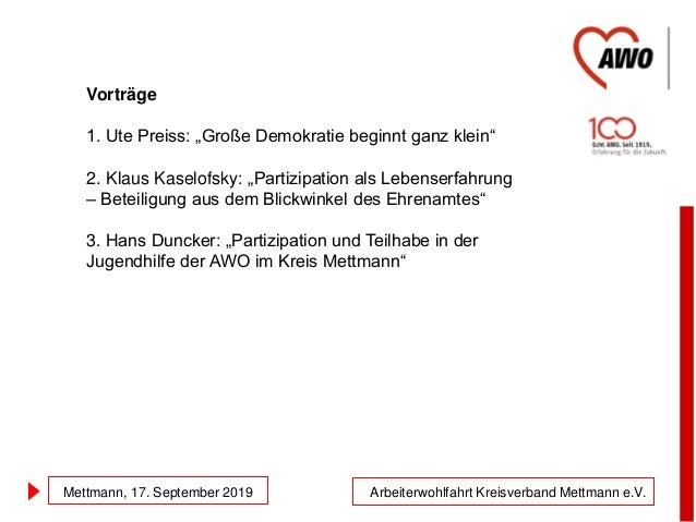 Fachtagung Awo Kreisverband Mettmann E V