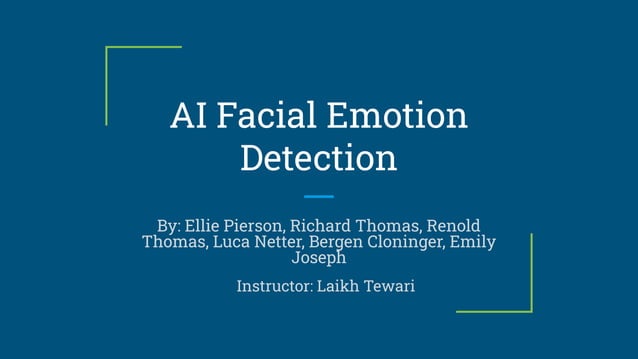 Facial Emotion Detection Project | PPT