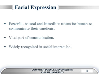 Facial expression recognition based on image feature | PPTX