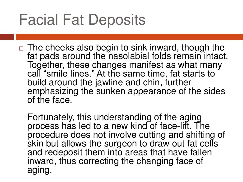 Facial Fat Deposits and the Aging Process