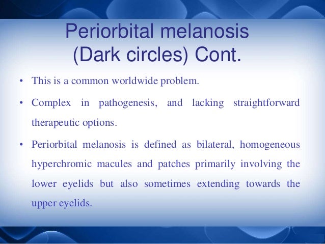 Facial melanoses