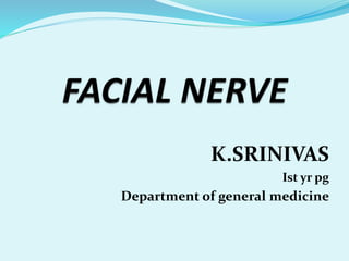 K.SRINIVAS
Ist yr pg
Department of general medicine
 