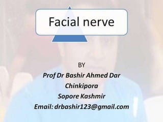Facial paralysis by Prof Dr Bashir Ahmed Dar Sopore Kashmir