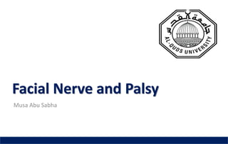 Facial Nerve and Palsy
Musa Abu Sabha
 