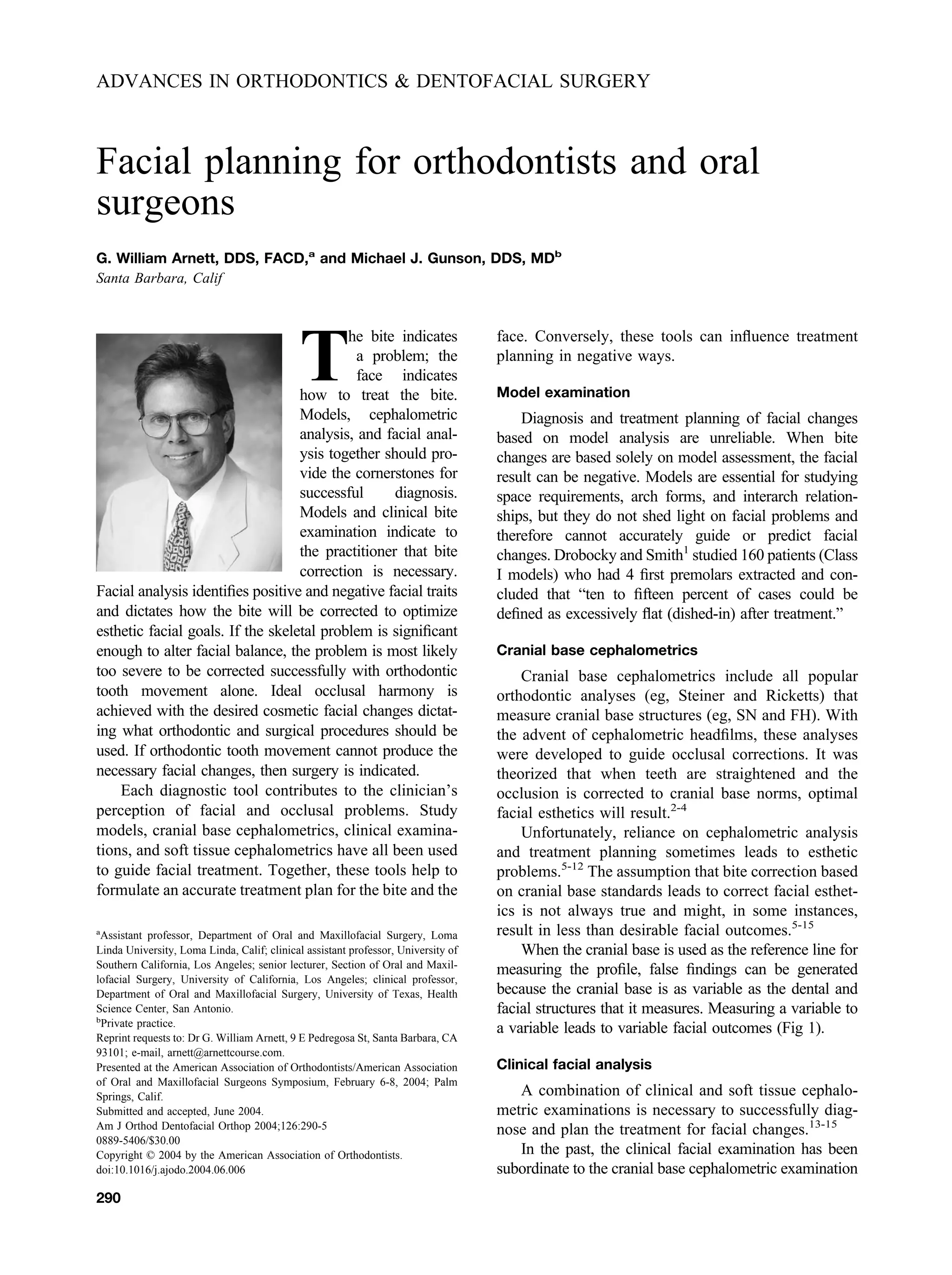 Facial planning for orthodontists and oral surgeons | PDF