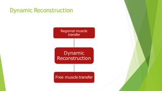 Dynamic Reconstruction
Dynamic
Reconstruction
Regional muscle
transfer
Free muscle transfer
 